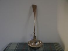 An early 19th century Scottish Provincial silver soup ladle, Donald Fraser, Inverness, c. 1810,