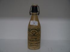 A late 19th century stoneware bottle, Stone Ginger Beer, John Curror Kirkcaldy