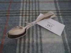 A group of four Scottish Provincial teaspoons, James Erskine, Aberdeen, three fiddle pattern c.