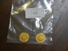 GB coins: two Victoria half sovereigns, 1887, Jubilee head