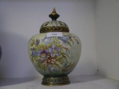 A Royal Vienna porcelain pot pourri vase and cover, c. 1900, the pieced cover with tapering