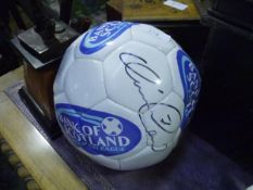 A Bank of Scotland Scottish Premiership football signed by Henrik Larson