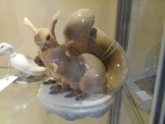 A Royal Copenhagen porcelain group of two squirrels, no. 416