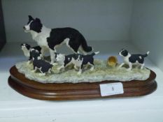 A Border Fine Arts Group, Wait for Me (20th Anniversary Society Figurine), on a wooden base