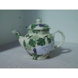 An Emma Bridgewater Collectors' Club small teapot, painted in a green leaf pattern, inscribed to the