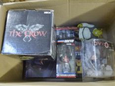 A Star Wars Saga Edition chess set, together with a boxed diorama from The Crow (NECA), a fantasy