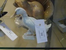 A Royal Copenhagen porcelain model of a duck, no. 1192