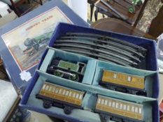 A Hornby clockwork train set, no. 101 tank passenger set, in original box