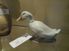 A Royal Copenhagen porcelain model of a duck, no. 1192