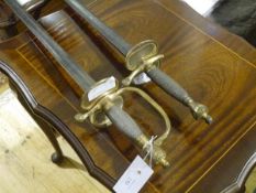 A 1796 Pattern Infantry Officer's sword, with urn-shaped pommel, wire bound grip, hinged guard and