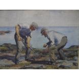 May Marshall Brown R.W.S (Scottish 1887-1968), The Cockle Pickers, signed lower left, watercolour,