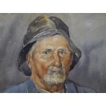 May Marshall Brown R.W.S (Scottish 1887-1968), Study of a Fisherman, signed lower right,