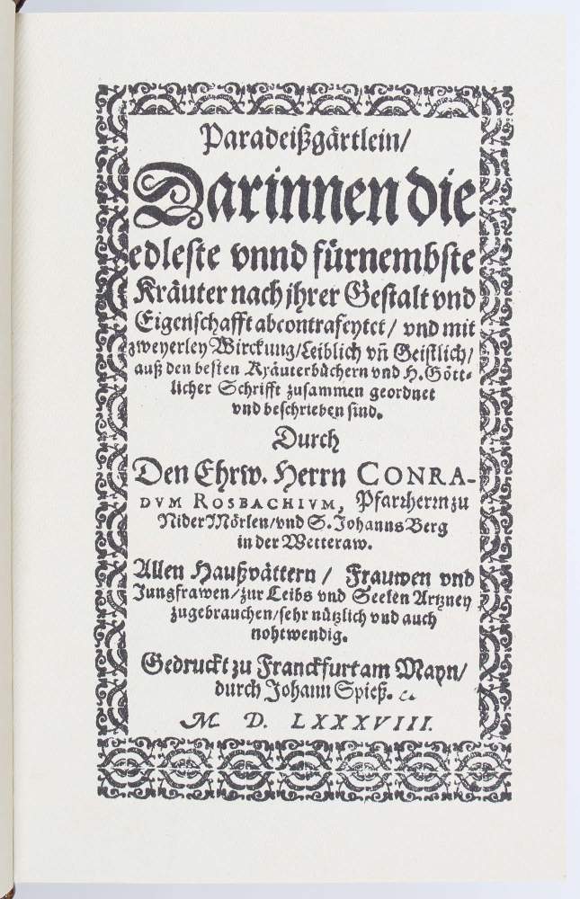 Faksimiles. - Macer Floridus. De viribus herbarum. Faksimile der Ausgabe Genf um 1500 u. - Image 3 of 6
