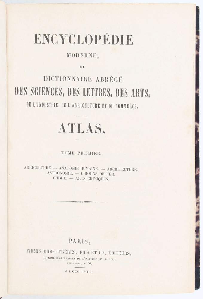 Lexika. - Courtin, (E. M. P. M. A.) Encyclopédie moderne ou dictionnaire abrégé des sciences, des - Image 2 of 5