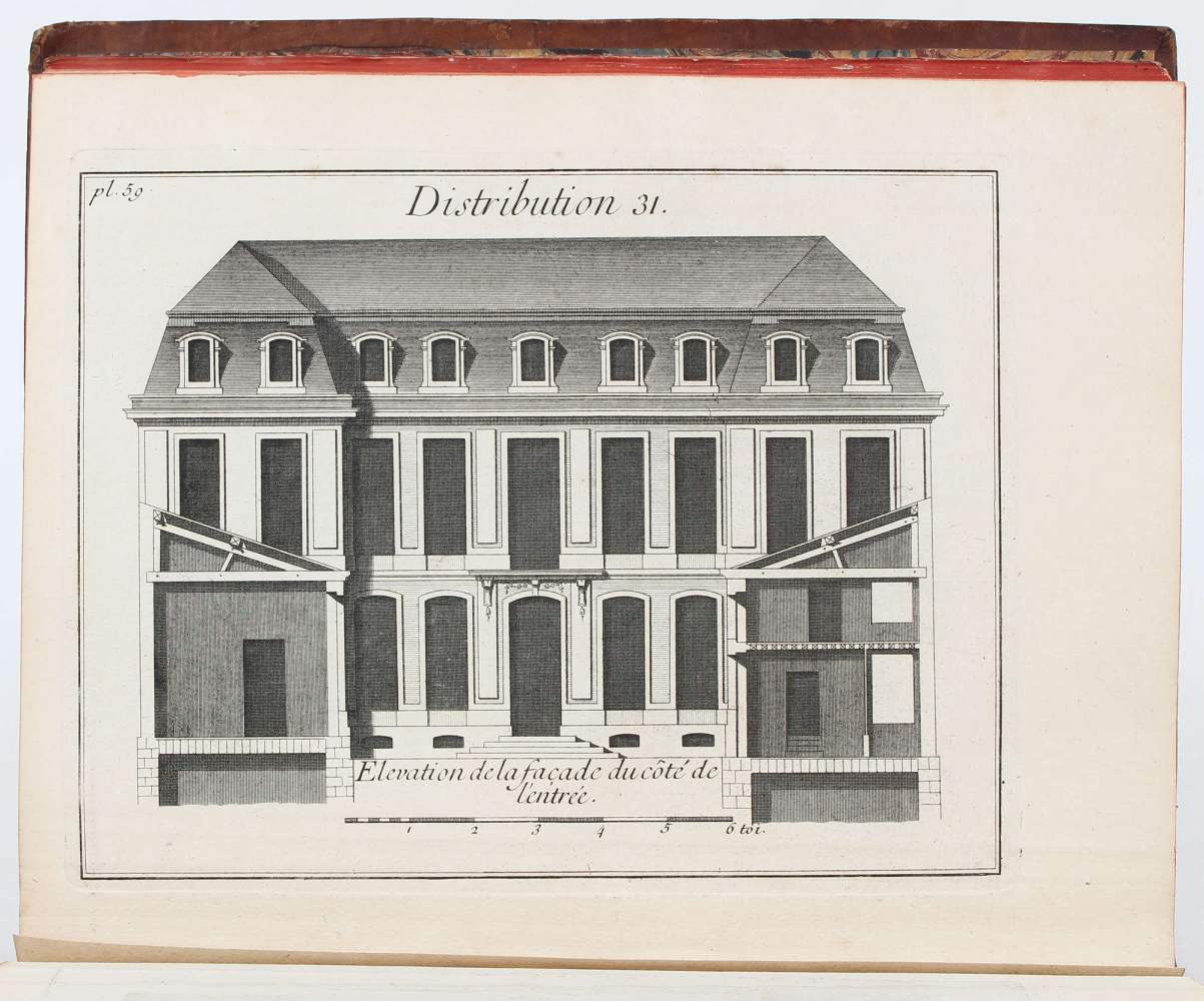 (Briseux, C. E.). Architecture moderne ou art de bien batir. Text- u. Tafelband in 2 Bdn. Paris, - Image 4 of 6