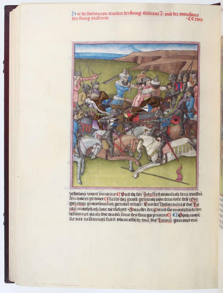 Faksimiles. - Guido de Columnis. Der Trojanische Krieg. Codex 2773 der Österreichischen - Image 2 of 3