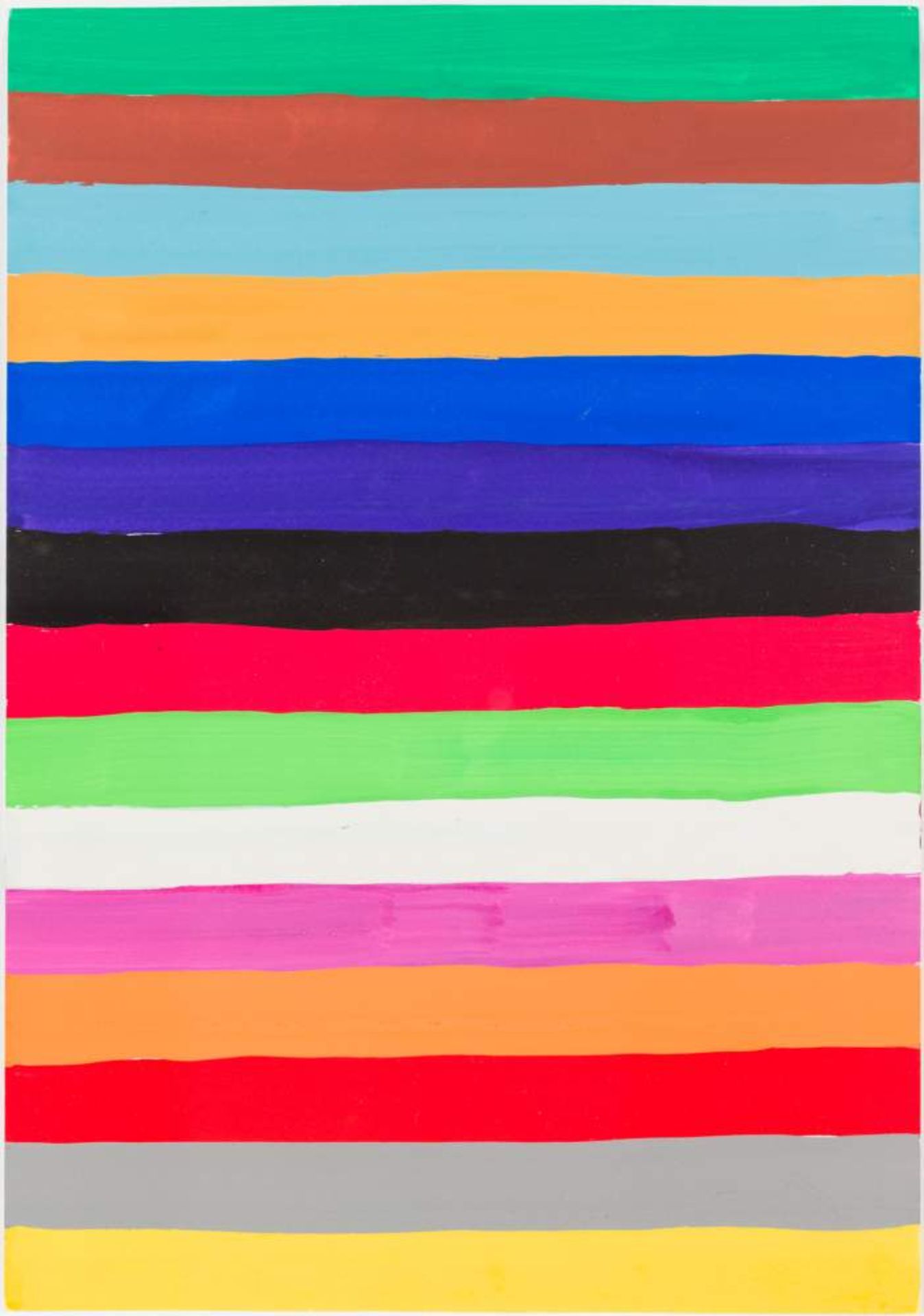 Heimo Zobernig (Mauthen 1958 geb.)  (ohne Titel)  (1988-Z-045) Gouache auf Papier 30 x 21 cm 1988