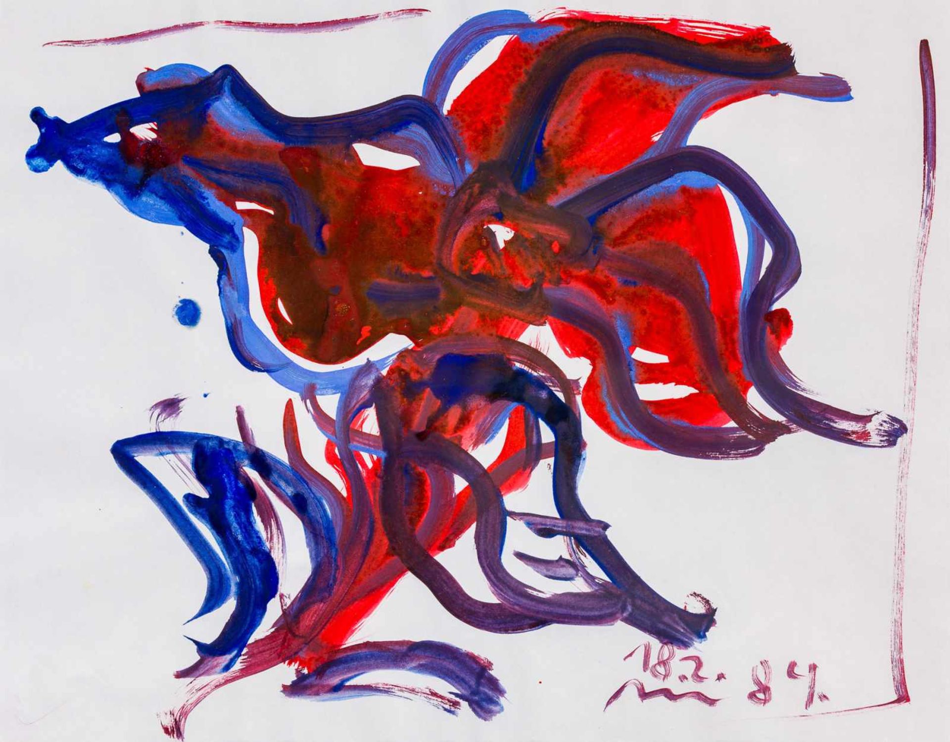 Otto Mühl (Grodnau 1925 - 2013 Moncarapacho) Ohne Titel Aquarell auf Papier 28,5 x 36 cm (