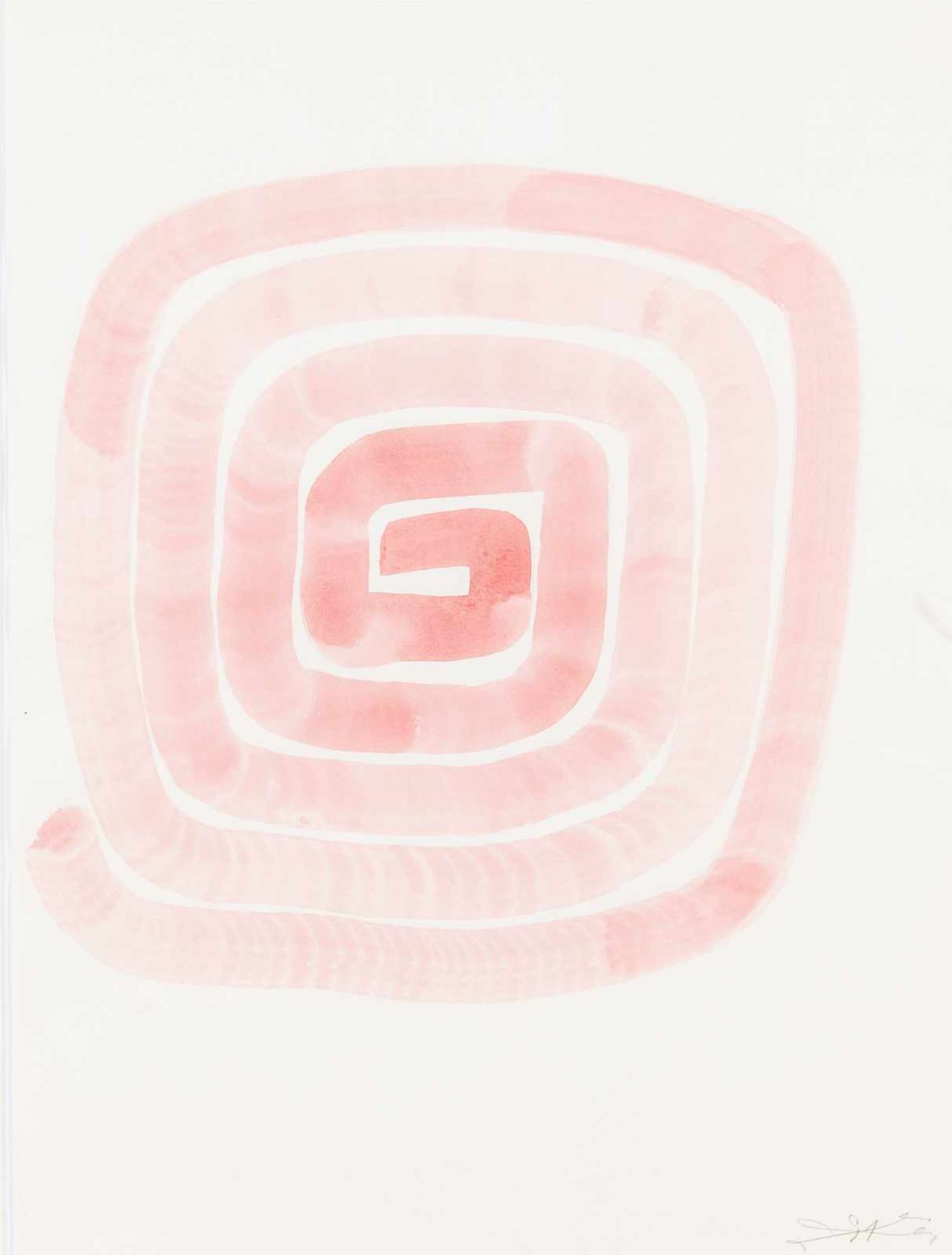 Oswald Oberhuber (Meran 1931 geb.) Spirale Aquarell auf Papier 55,5 x 42 cm 1991 rechts unten