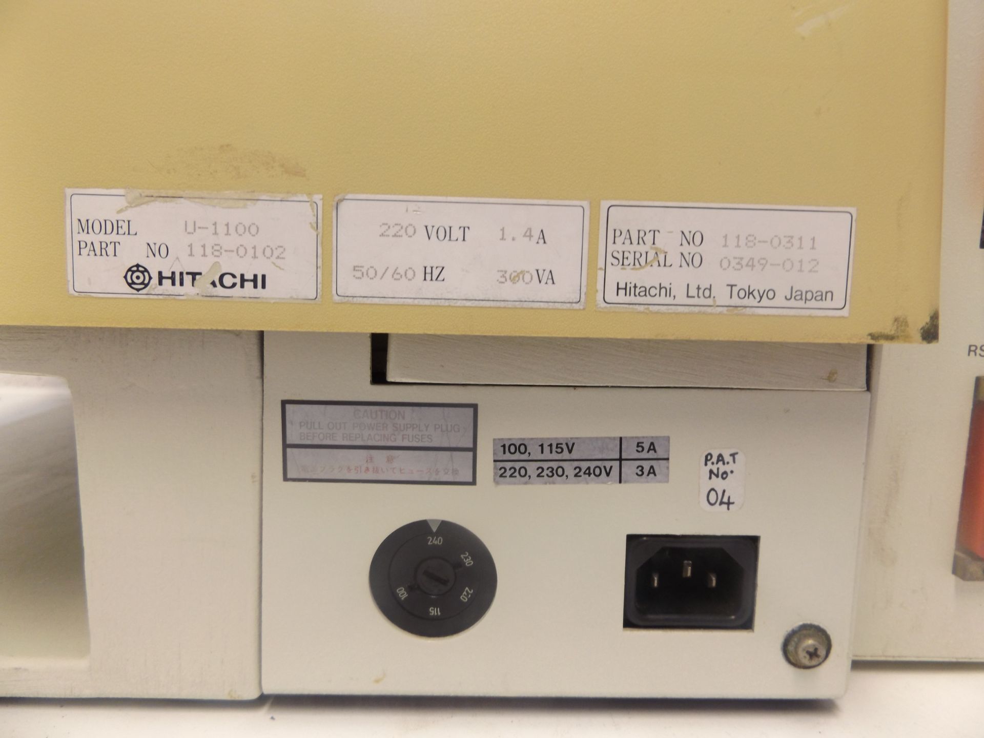 Hitatchi 'U1100' Spectrophotometer - Image 3 of 4