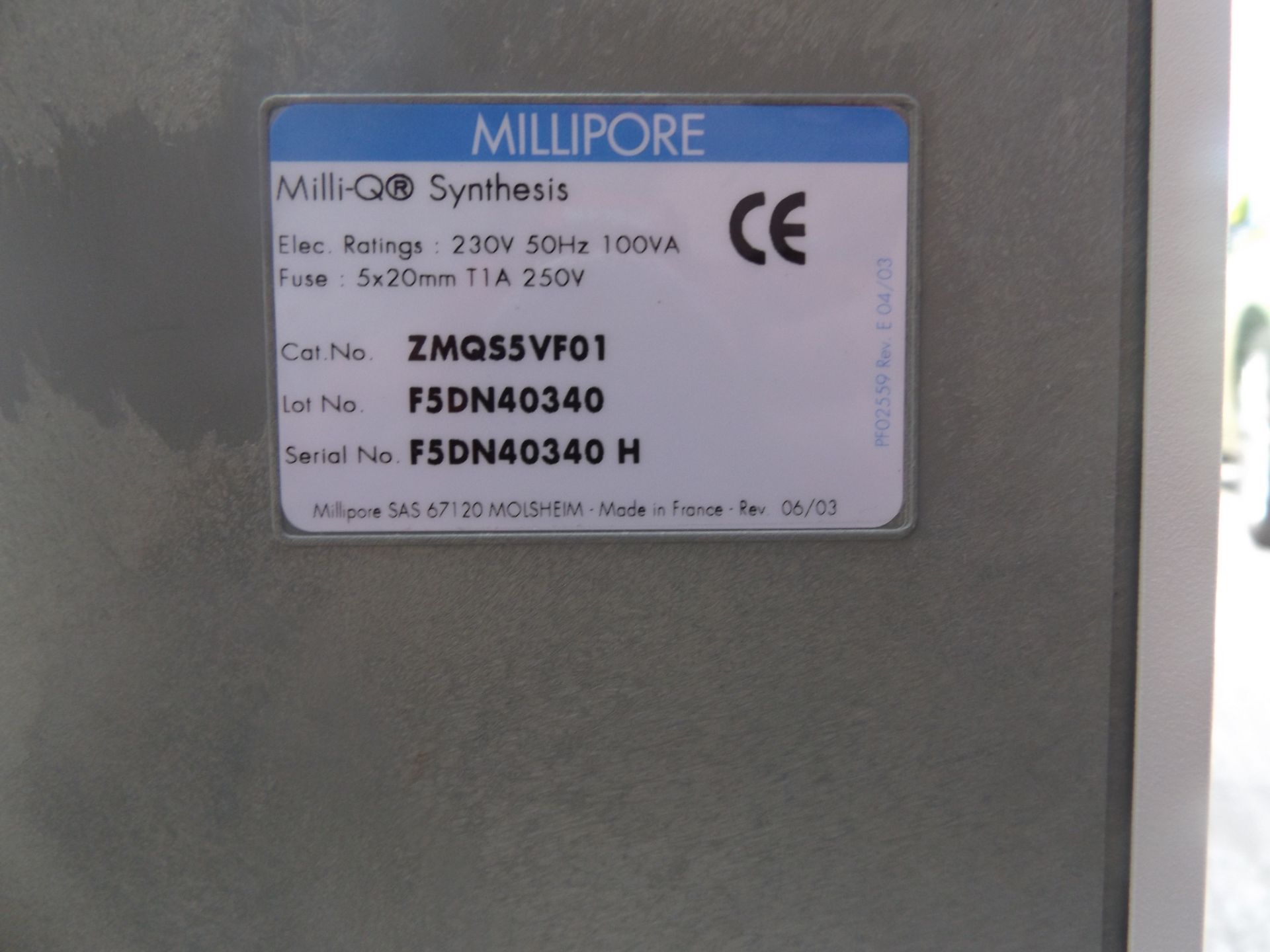 Milli Q Synthesis Water System - Image 2 of 2