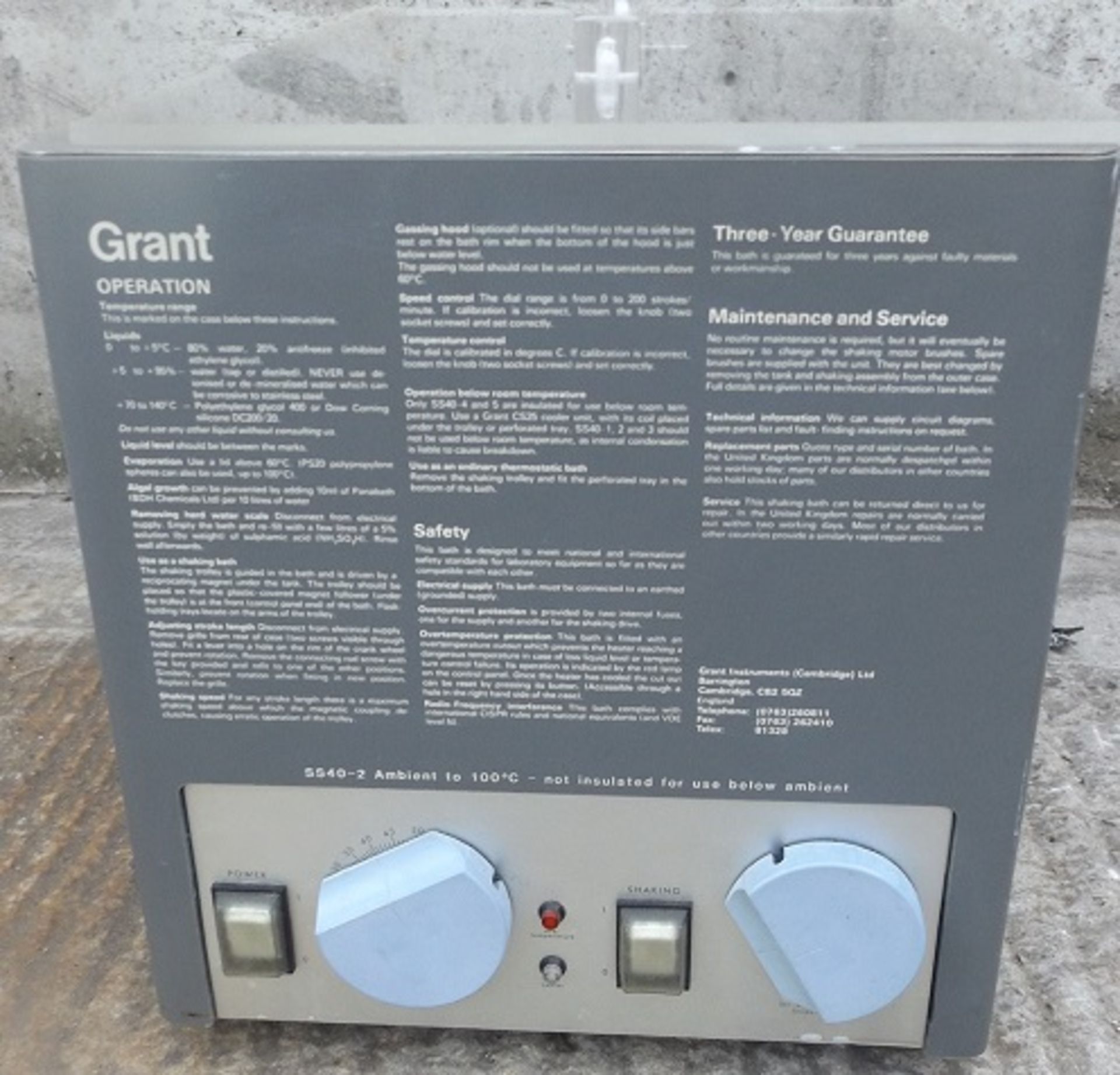 Grant SS40-A2 Waterbath 220-240 V