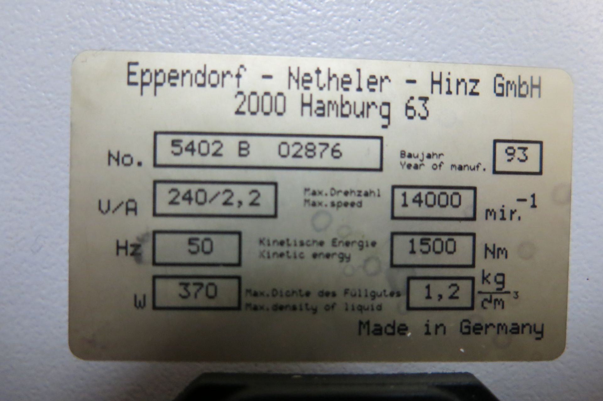 Eppendorf 5402 Centrifuge - Image 10 of 10