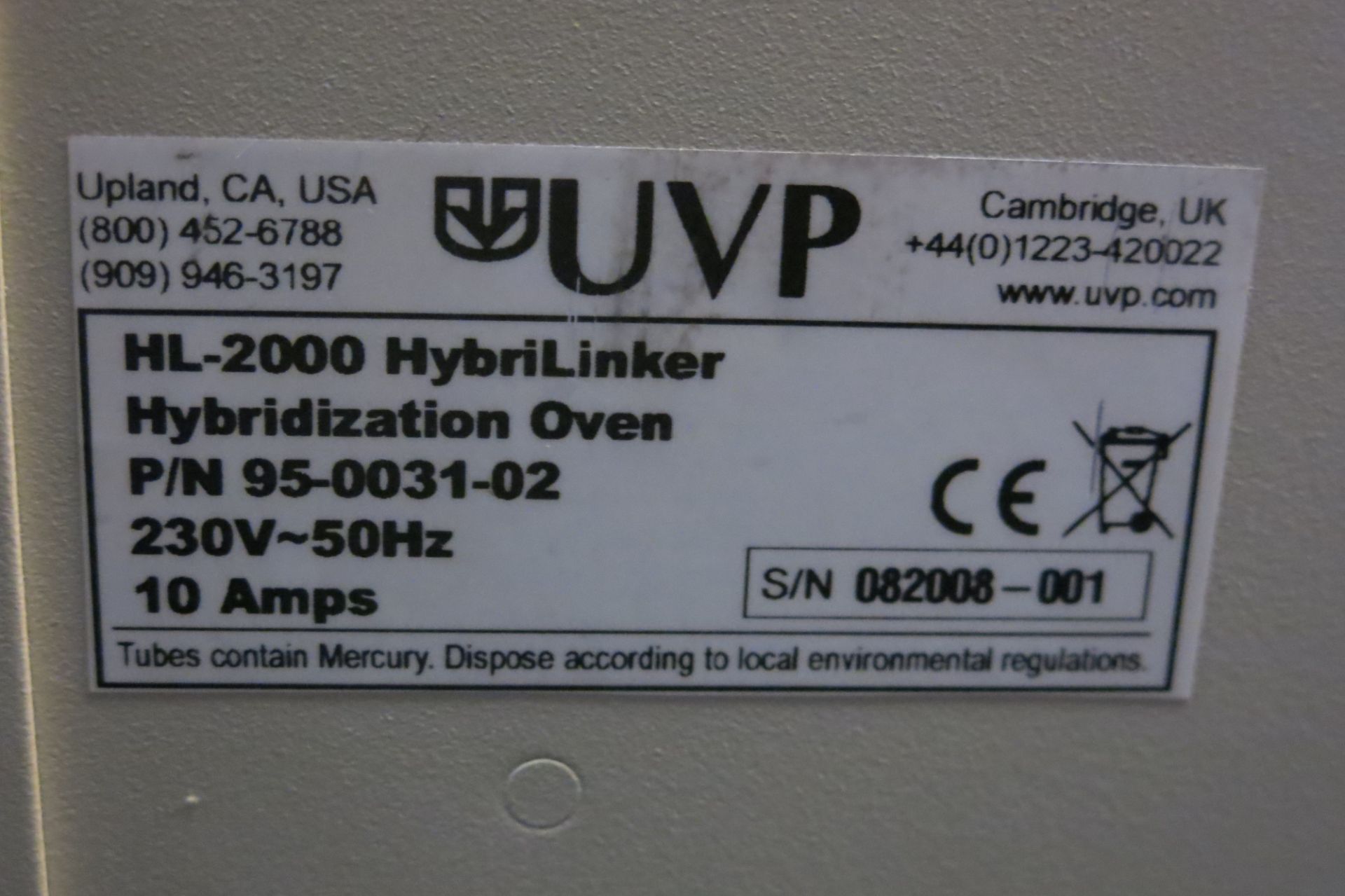 UVP Laboratories 'HL-2000' Hybridization Oven - Image 10 of 10