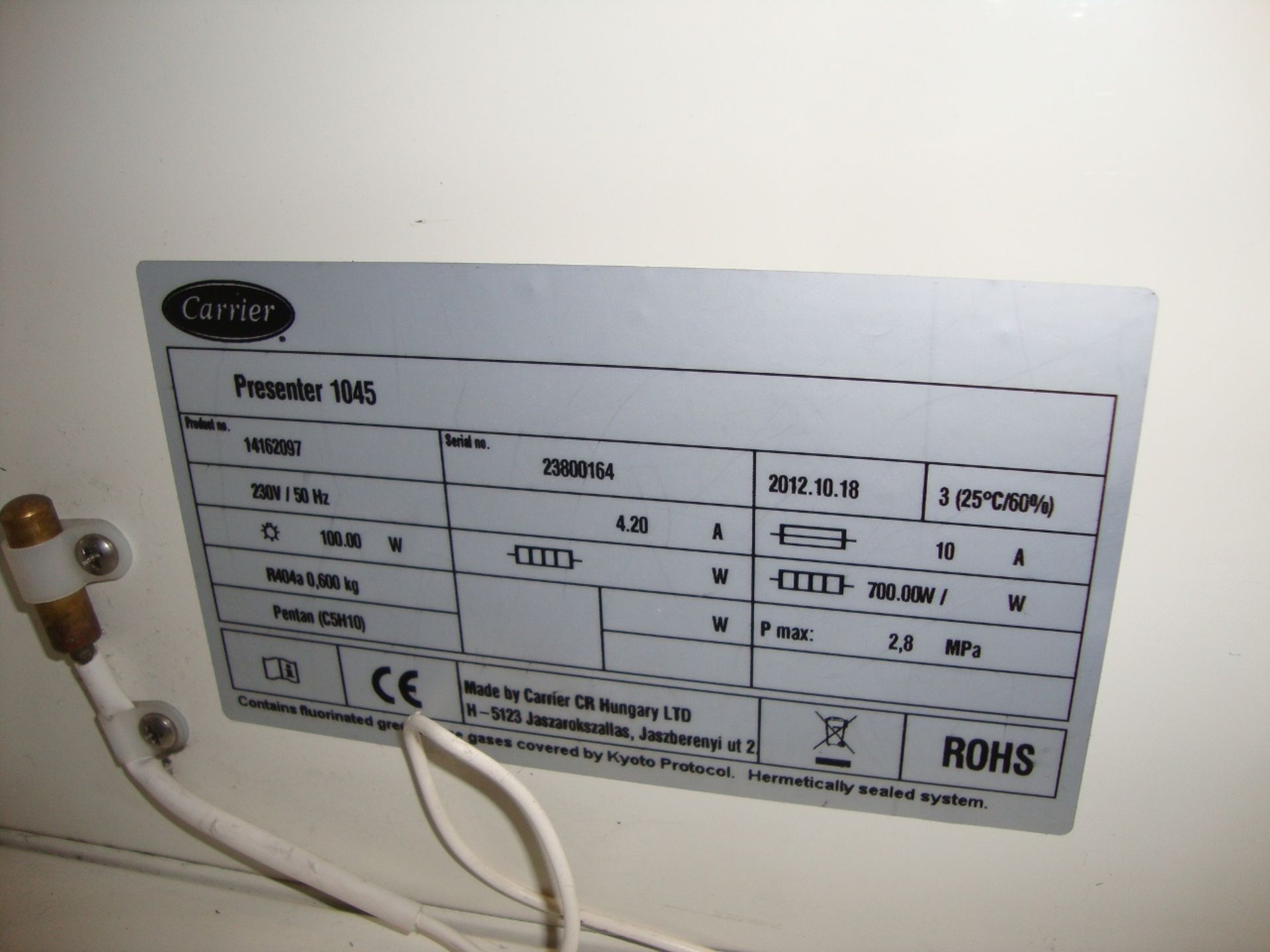 Carrier Presenter 1045 open front display chiller/fridge - Image 3 of 3