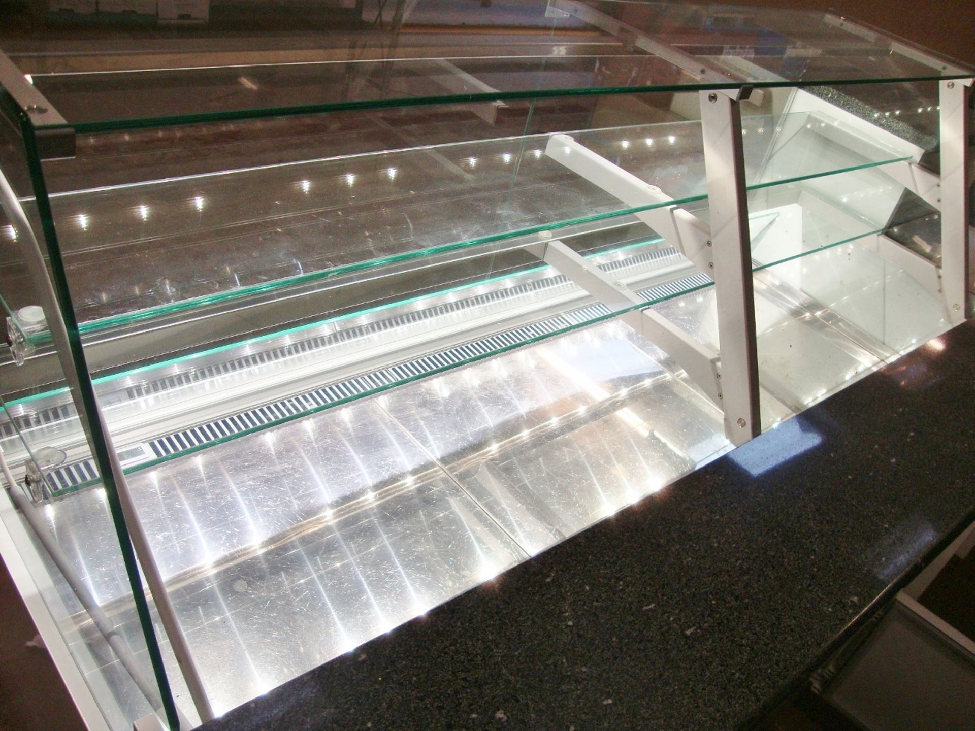 2014 large refrigerated counter.  The largest section consists of a glass fronted internally shelved - Image 11 of 18