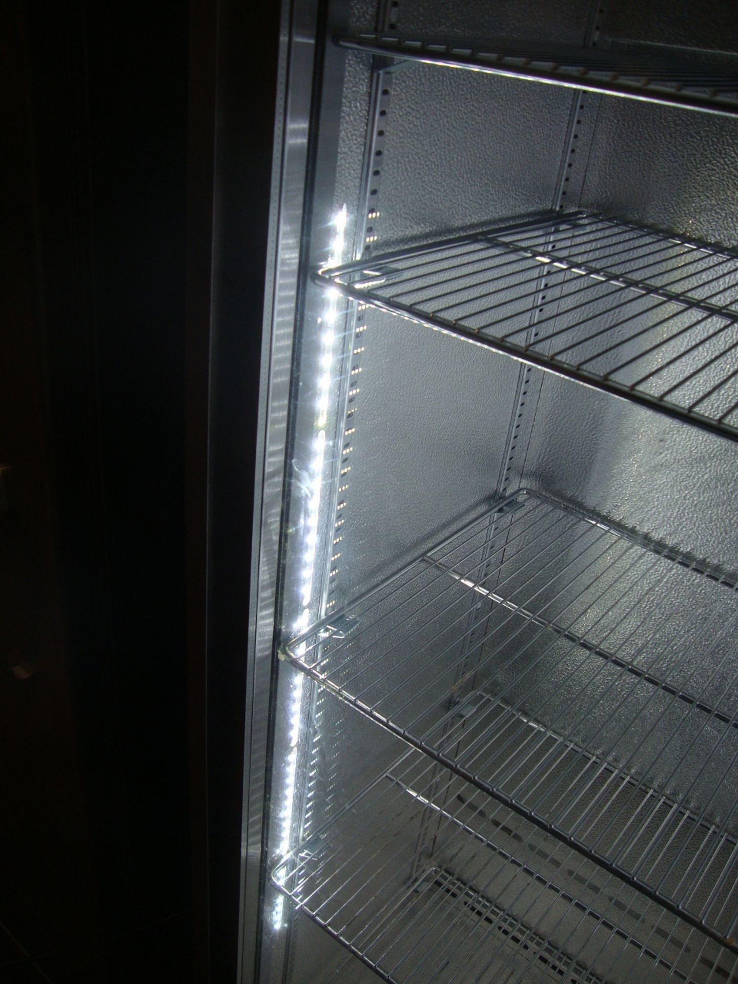 Osborne model 265E tall clear fronted fridge, with stainless steel/glass door & black cabinet - Image 6 of 6