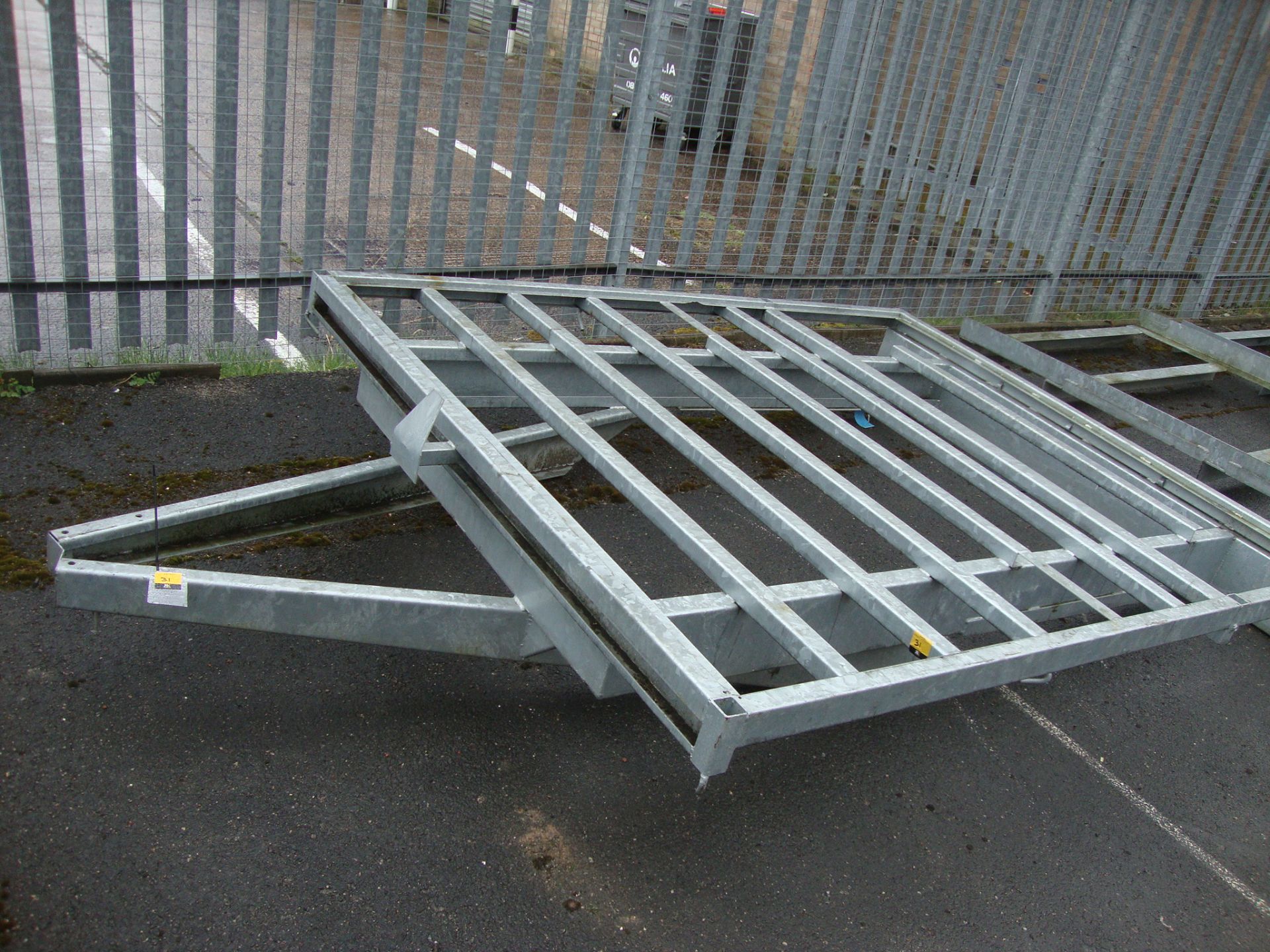 Trailer chassis/frame – galvanised, bed size 256cm (l) x 213cm (w), excluding the A-frame as - Image 2 of 3
