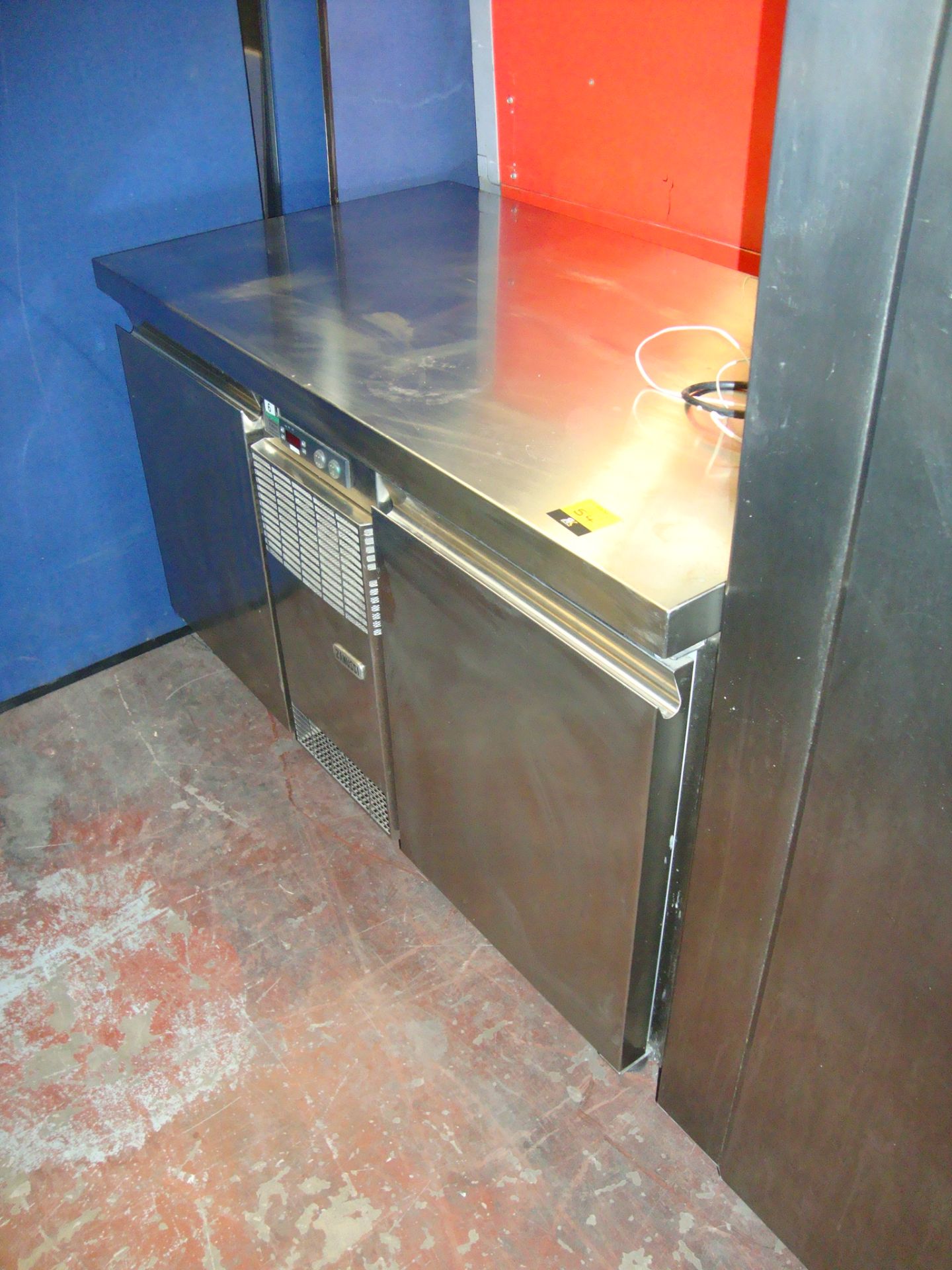 Zanussi TRF132A stainless steel prep cabinet with freezer compartments - Image 2 of 5