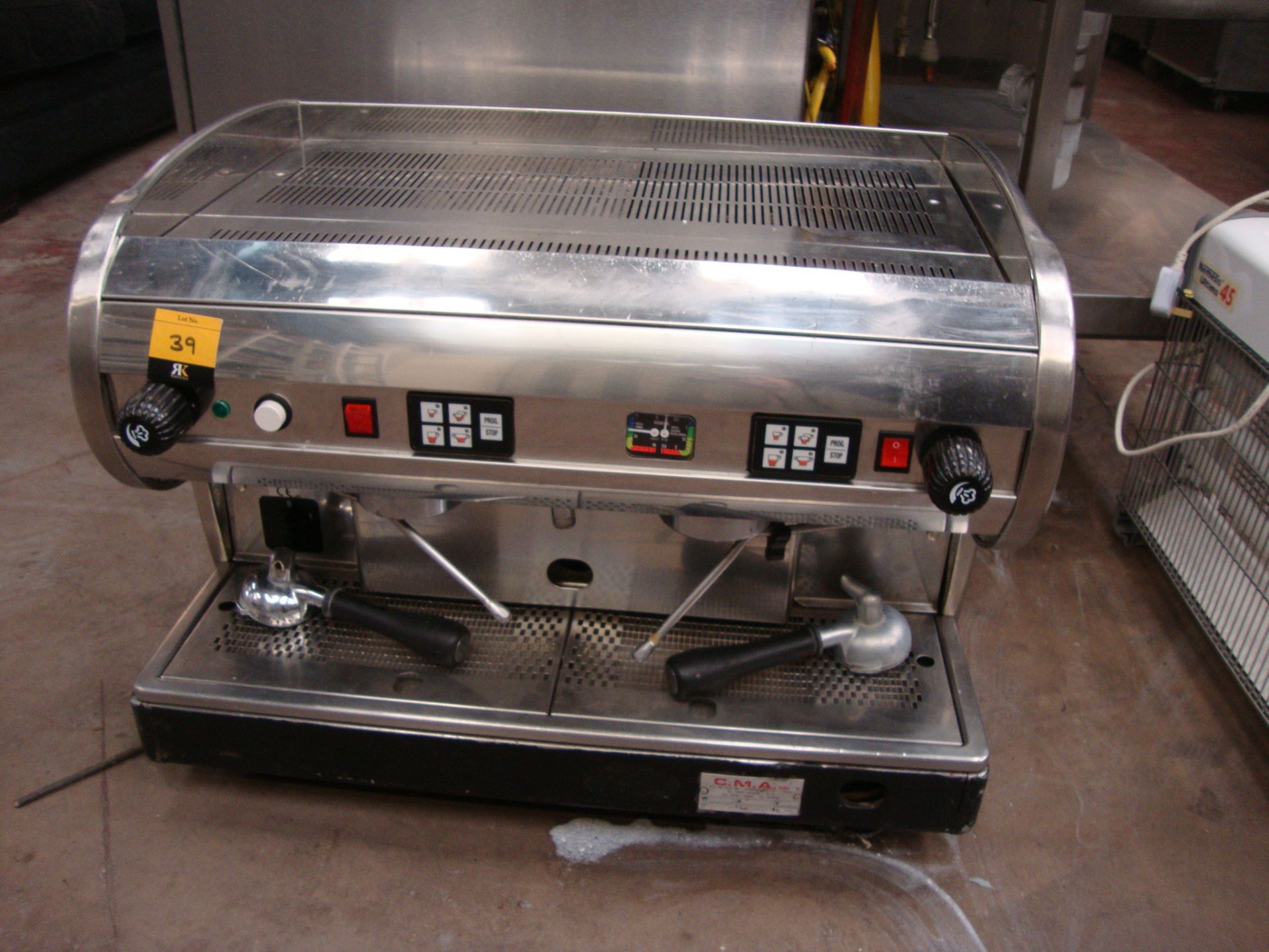 Stainless steel commercial twin head coffee machine - Image 3 of 5