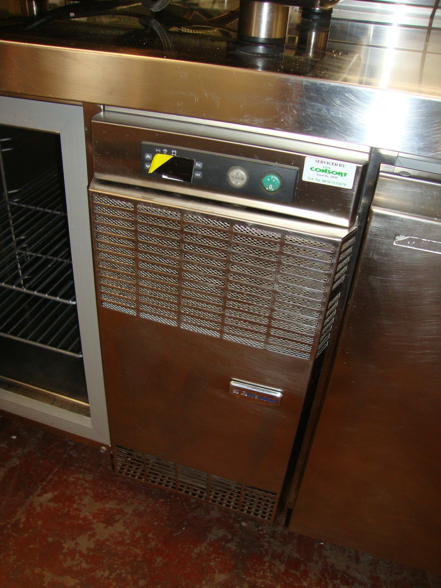 Electrolux TRN132A stainless steel prep counter with freezer compartments below same - Image 4 of 4