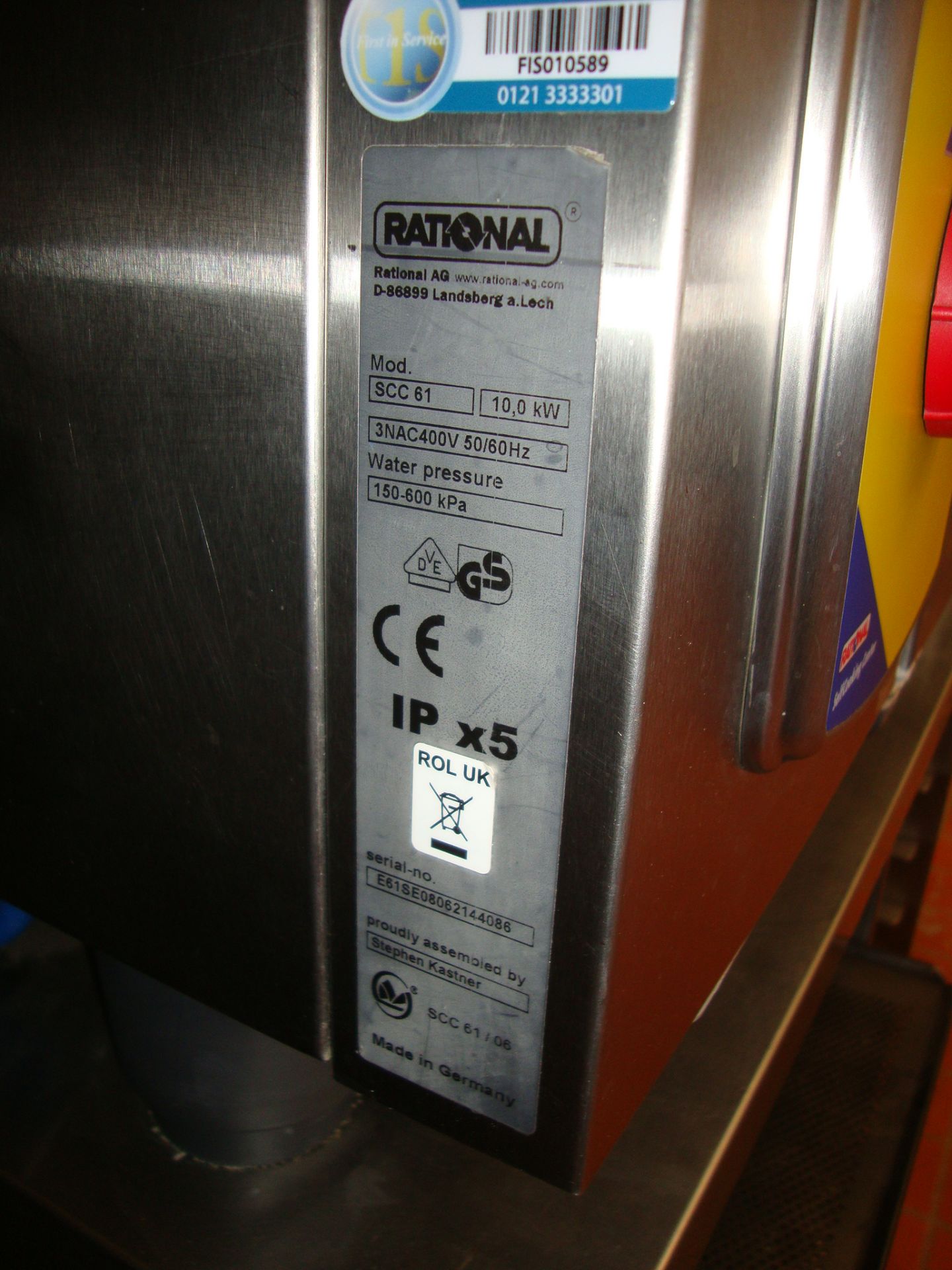 Rational SCC61 stainless steel combination oven system/SelfCookingCenter, plus Rational model UV61/ - Image 4 of 8