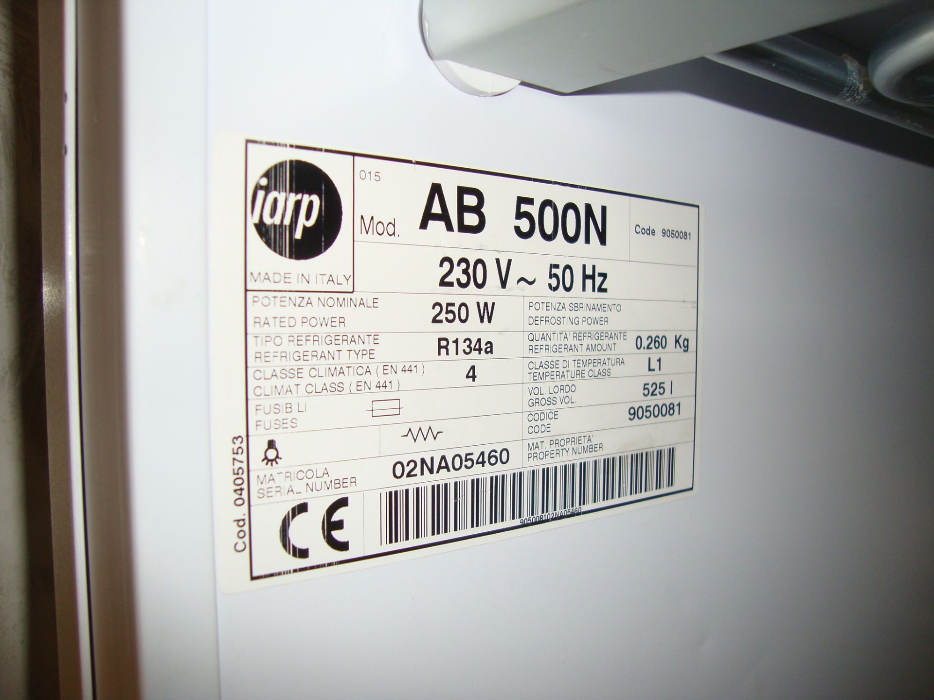 Iarp model AB500N wide freezer - Image 4 of 4