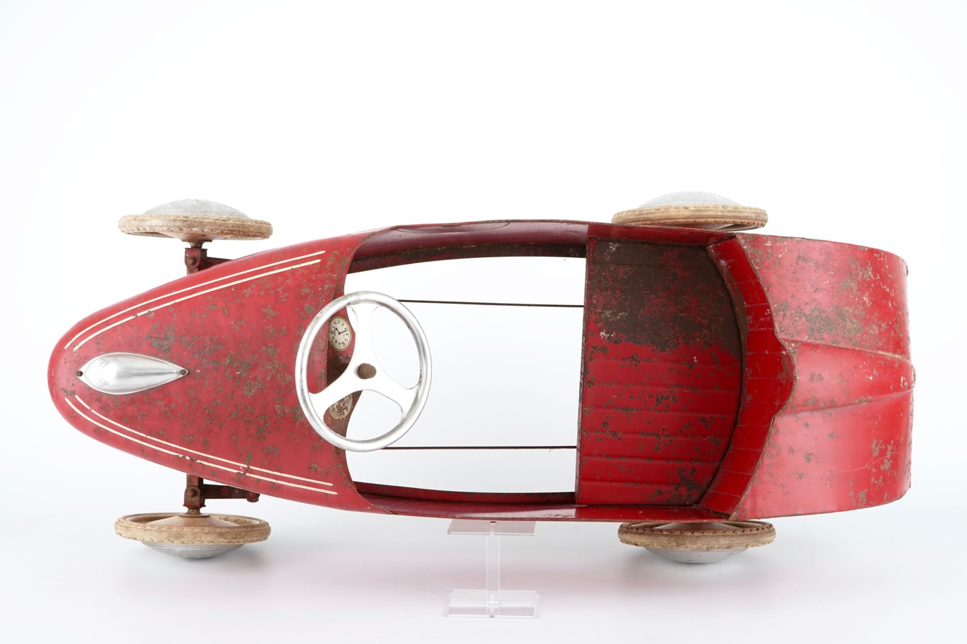 A Torck children's pedal car, mid 20th C. L: 108 cm, W: 48 cm  Condition reports and high resolution - Image 8 of 8