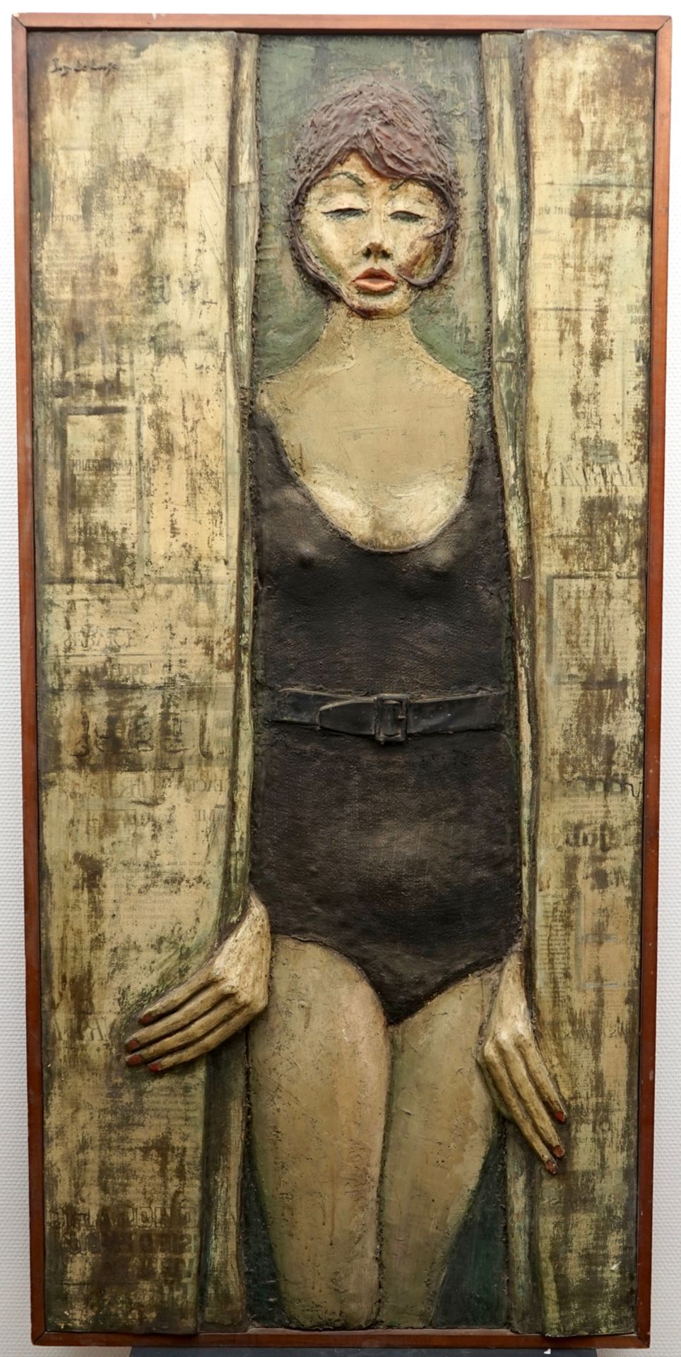 Joz De Loose (Bruges, 1925-2011), Plankenkoorts, 1966, polyester on panel Dim.: 153 x 73,5 cm - Image 2 of 2