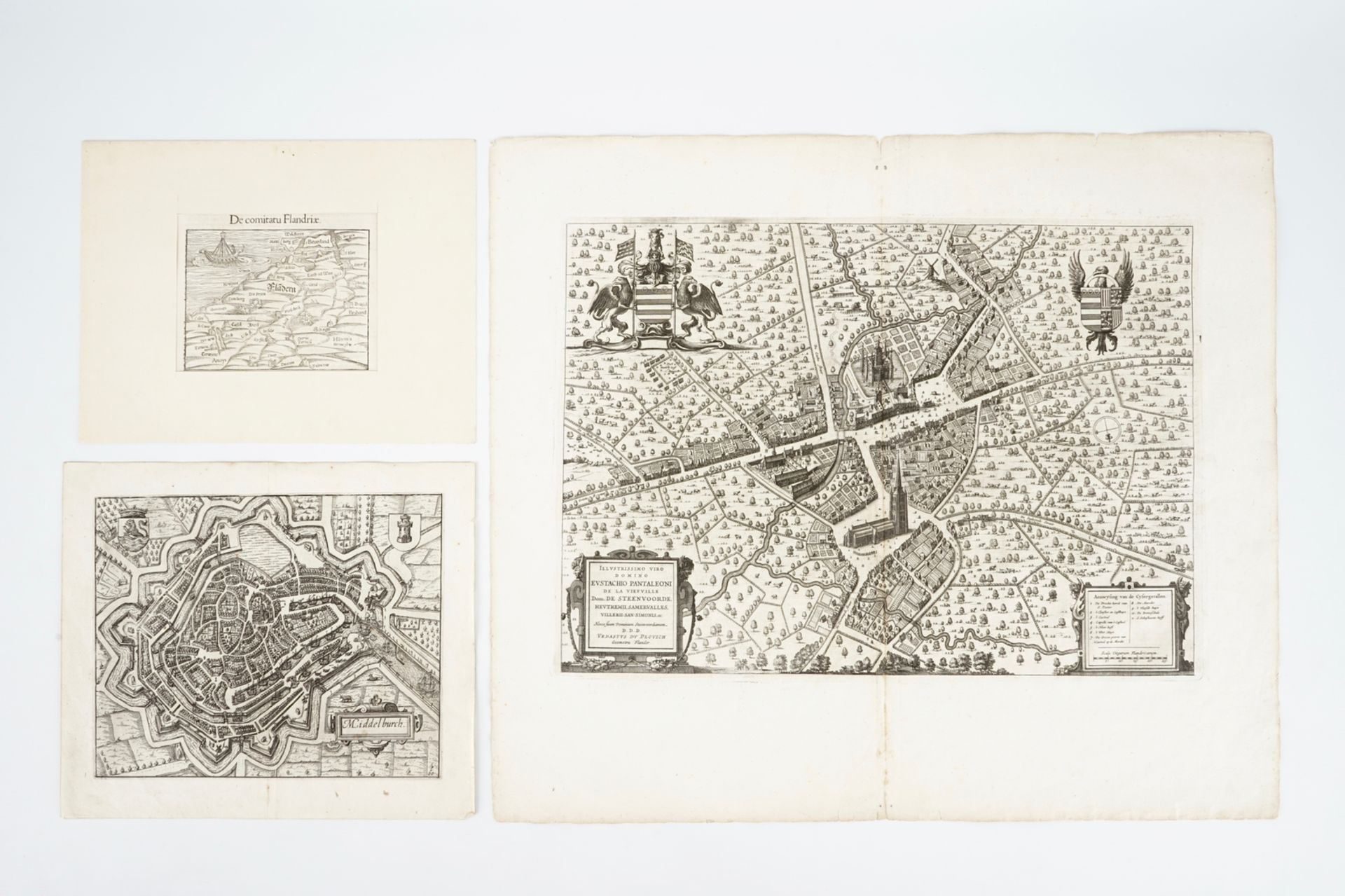 A large collection of Belgian engravings, maps and prints, 17/19th C. Dim.: 68 x 52,5 cm (the - Bild 4 aus 14