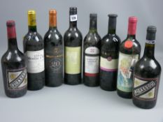 Eight bottles of vintage wine - a 1999 Chateau Moulin Avent Moulisenmedoc, a 2003 Marques De