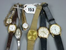 A group of lady's and gent's wristwatches including a 1950 base metal copy of a gent's Omega