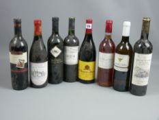 Eight bottles of vintage wine - one Vina Tarapaca Cabernet Sauvignon, one Le Rose De Bellevue, one