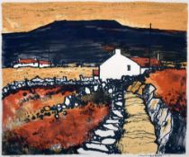 WILF ROBERTS limited edition (33/50) Curwen lithograph - Anglesey landscape, entitled 'Bwlch',
