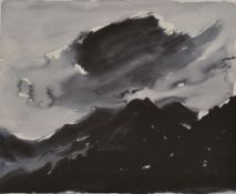 SIR KYFFIN WILLIAMS RA limited edition (60/150) Curwen press print - Stormy Snowdonia, signed