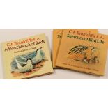 CHARLES FREDERICK TUNNICLIFFE RA three illustrated hardback books - 'A Sketchbook of Birds', and two