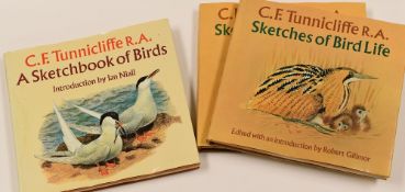 CHARLES FREDERICK TUNNICLIFFE RA three illustrated hardback books - 'A Sketchbook of Birds', and two