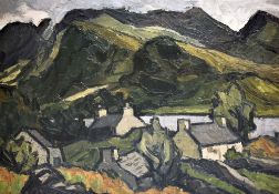 SIR KYFFIN WILLIAMS RA limited edition (105/150) print - above Llyn Peris signed with intials, 67