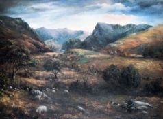 GWYNETH TOMOS limited edition (178/1200) print - Snowdonia landscape, signed, 38 x 50cms