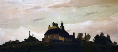 SIR KYFFIN WILLIAMS RA limited edition (46/100) print - village scene, Pengraigwen, Anglesey, signed